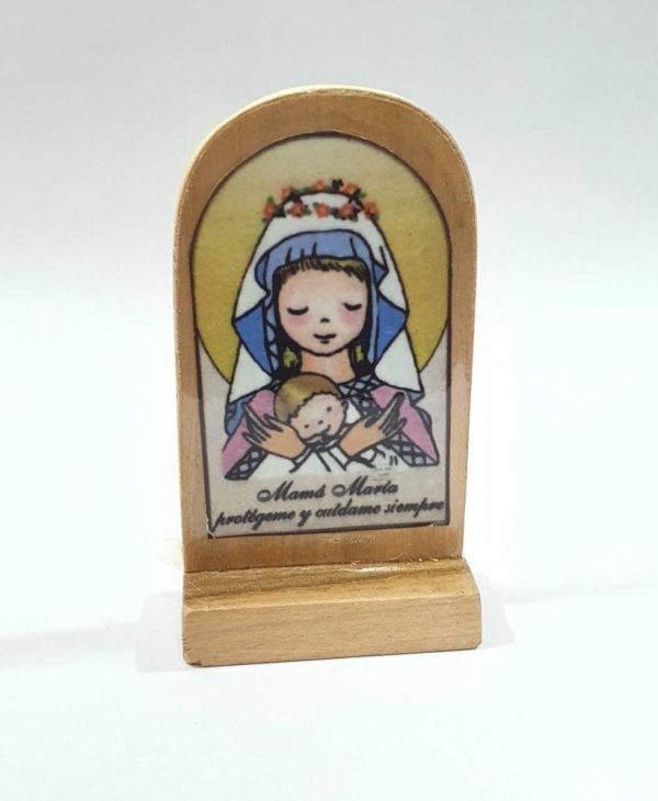 Recuerdo para bautizo Virgen con nino