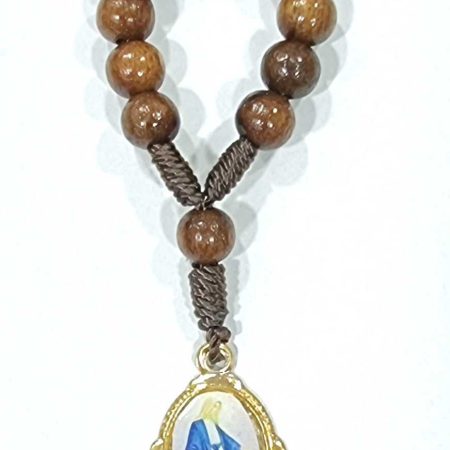 Mini denario imagen Virgen de los Rayos (ovalo dorado)