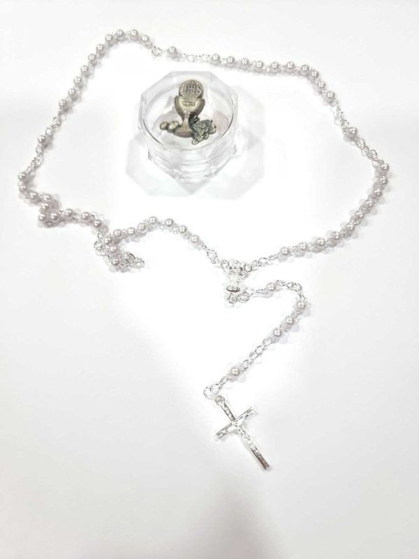 Rosario Comunion perlitas y copón