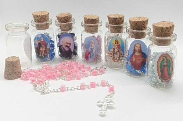 Rosario mostacillas en botella