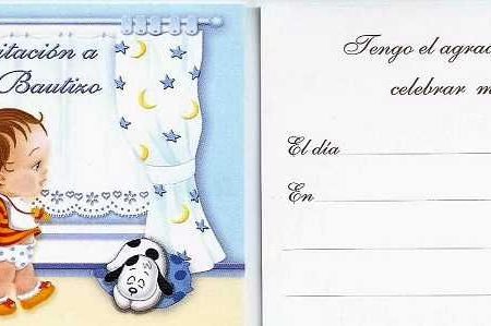 Tarjeta Invitacion a Mi Bautizo (juguetes)