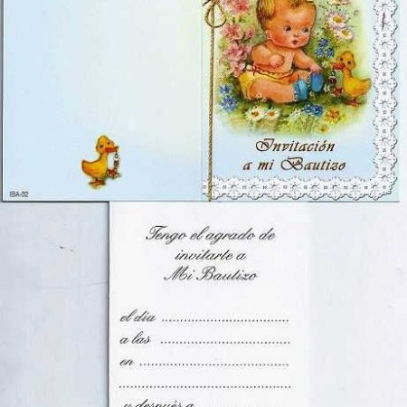 Tarjeta de Bautizo Niño