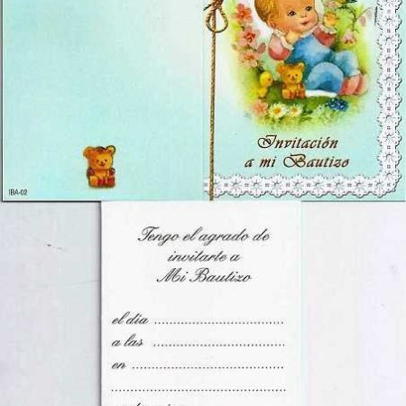 Tarjeta de Bautizo Niño