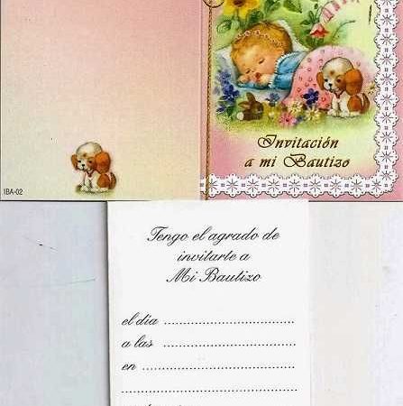 Tarjeta de Bautizo Niña