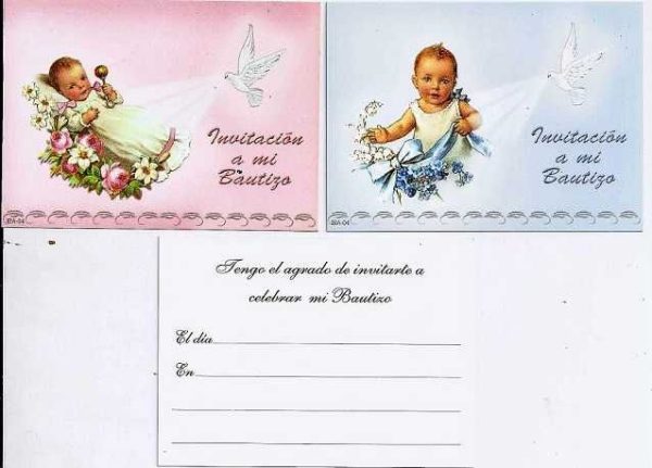 Tarjeta Invitacion a mi Bautizo