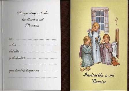 Tarjeta Invitación a Mi Bautizo